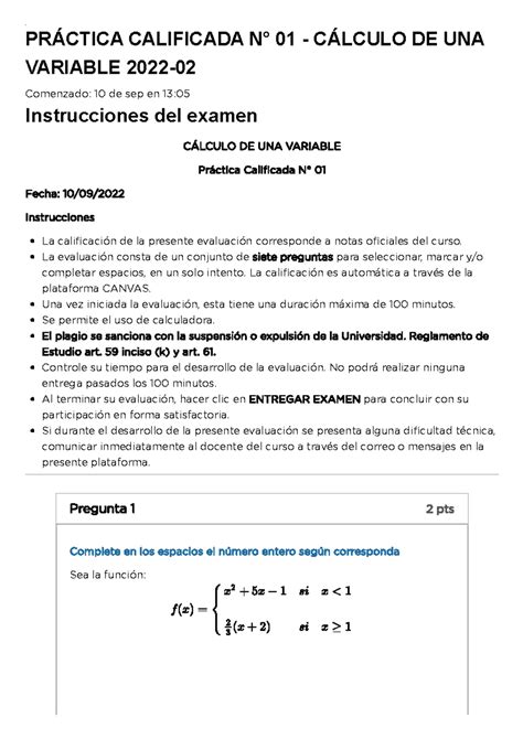 Examen Practica Calificada Cv Rf Pr Ctica Calificada N