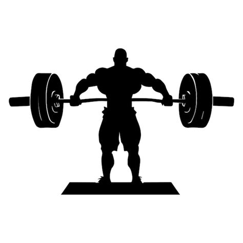 Premium Vector A Weightlifting Person Vector Silhouette Black Color