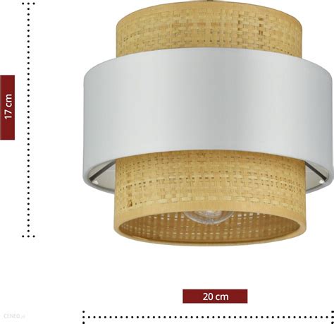 Luxolar Lampa Sufitowa Żyrandol Biała Rattan Ez3 Kleo Led