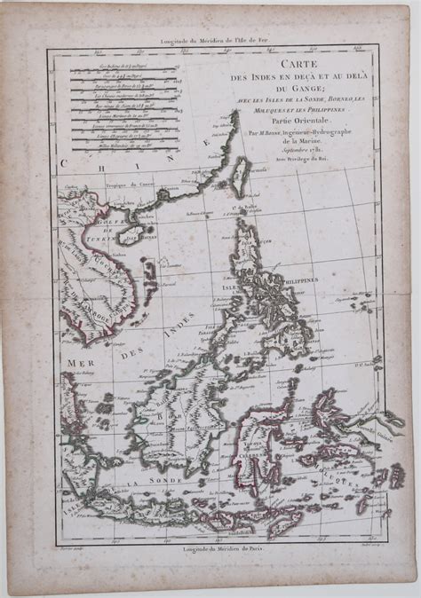 Carte Des Indes En De Et Au Del Du Gange Avec Les Isles De La Sonde