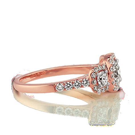 Collette 070 Ct Diamond Engagement Ring Round Shane Co