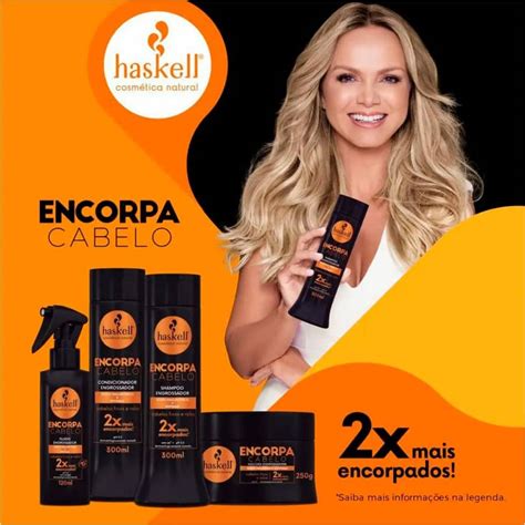 Kit Haskell Encorpa Cabelo Shampoo Máscara Beleza na Web