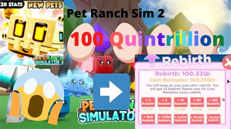 Roblox Pet Ranch Sim 2 I Got 100 QI Rebirths YouTube