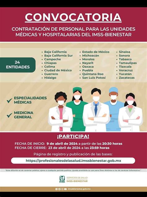 Lanza Imss Bienestar Convocatoria Para Contrataci N De Personal En