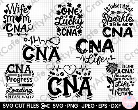 Cna Svg Bundle For Cricut Cna Png Bundle Etsy