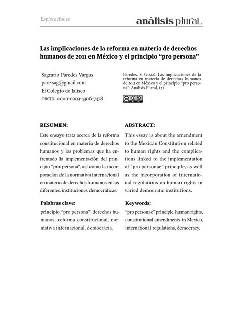 PDF Las Implicaciones De La Reforma En Materia De Derechos Humanos De