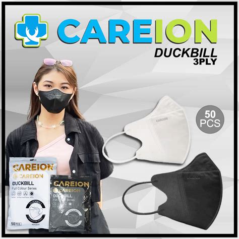 Jual Masker Duckbill Careion Earloop Full Colour Emboss Ply Isi