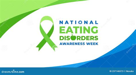 Eating Disorders Awareness Week Vector Web Banner Poster Card For