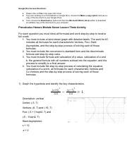 Copy Of Precalculus Honors Module Seven Lesson Three Activity Pdf