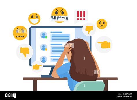 Cyber bullying cartoon hi-res stock photography and images - Alamy