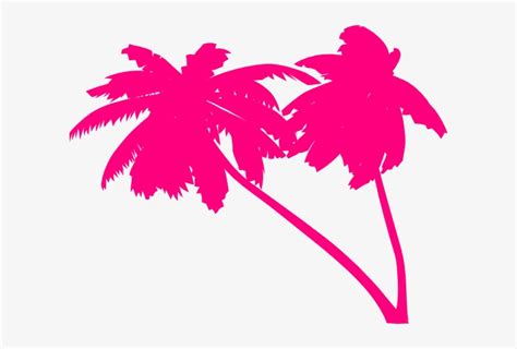 Download Palm Tree Clipart Double - Pink Palm Tree Vector | Transparent ...