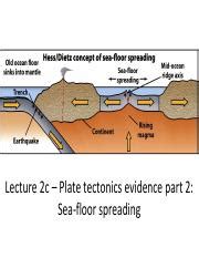 Lecture C Plate Tectonics Evidence Part Sea Floor Spreading Pdf