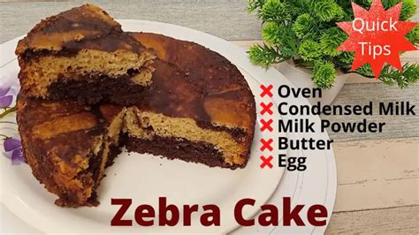 Eggless Zebra Cake Without Oven Bharat Ki Rasoi