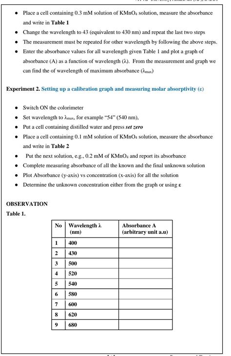 Solved Concentration Determination Of Kmno Solution By Chegg