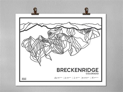 Breckenridge Printable Ski Map Art Breckenridge Trail Map