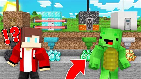 Jj And Mikey Use 4 Ways To Steal Diamonds In Minecraft Maizen Youtube