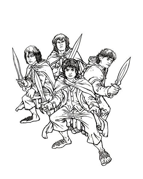 Lord Of The Rings Hobbits Lord Of The Ring Coloring Pages