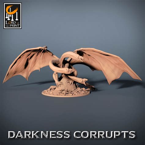 Darknight Hydra Dnd Mini Demon Hydra Miniature Dungeons And Dragons