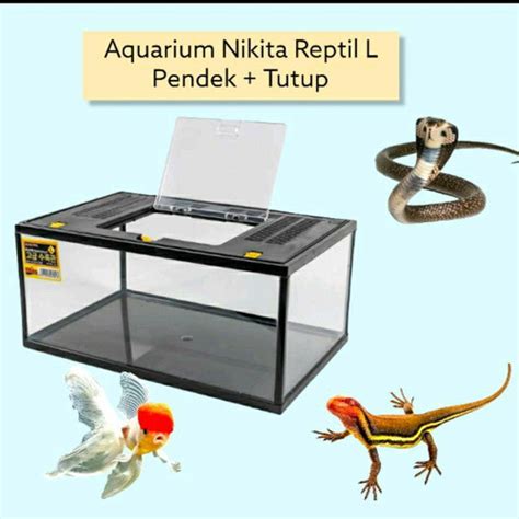 Jual Aquarium Nikita L Pendek Tutup Aquarium Kandang Reptil Nikita