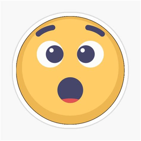 "Surprised Emoji Sticker" Sticker for Sale by Klay70 | Redbubble