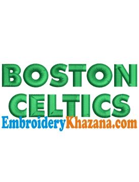 Boston Celtics Logo Embroidery Design Basketball Embroidery File