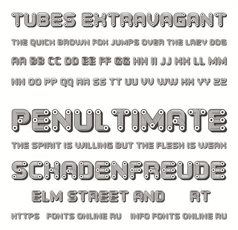 Tubes Extravagant Font