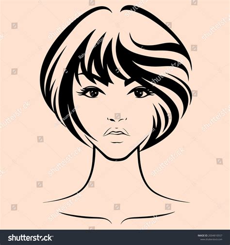 Beautiful Girl Face Vector Illustration Stock Vector Royalty Free 2004810557 Shutterstock