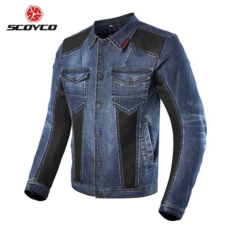 Scoyco Motorcycle Jacket Men Motocross Denim Jacket Protective Gear