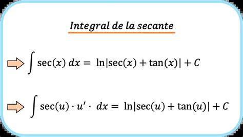 Integral De La Secante