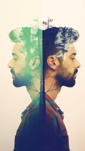 Photography Of Gay Couple Wallpaper Portrait Adult Beard Premium AI