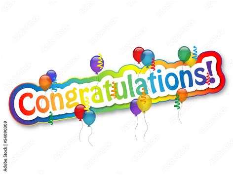 Congratulations Card Well Done Good Job Achievement Message Stock