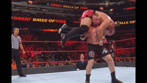 WWE Brock Lesnar Defeats Samoa Joe At Great Balls Of Fire PPV YouTube