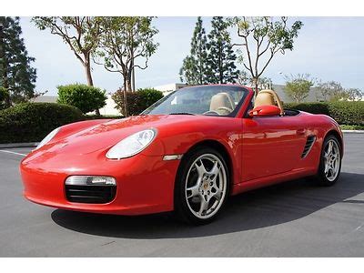 Sell used 2007 Porsche Boxster Convertible 1 OWNR Red & Tan 5 Spd 19" S ...