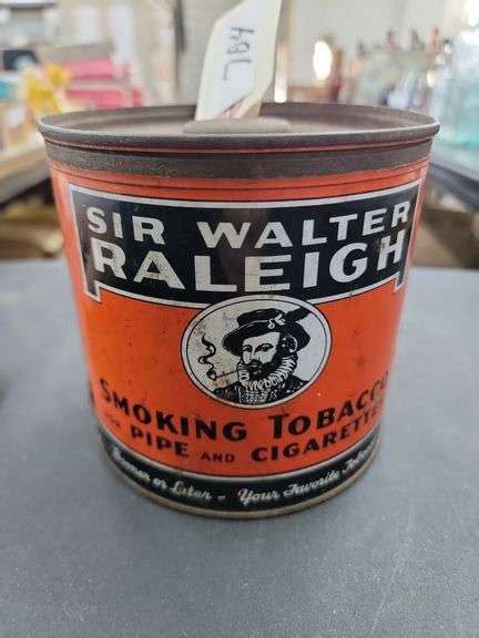 Sir Walter Raleigh Tobacco Tin Baer Auctioneers Realty Llc