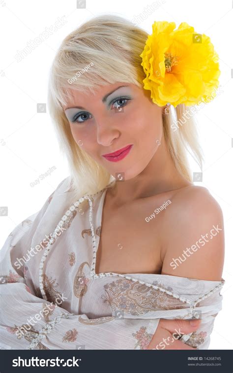 Portrait Nude Blonde Blue Eyes On Stock Photo Shutterstock