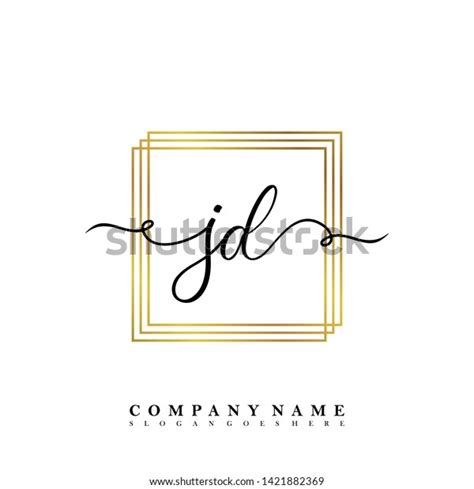 Initial Jd Handwriting Beauty Logo Template Stock Vector Royalty Free