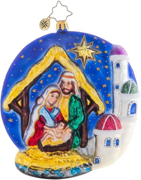 Christopher Radko Oh Holy Night Nativity Scene Ornament 4 5 Inch Digs N Ts