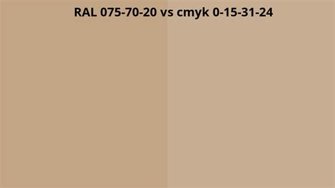 Ral 075 70 20 Vs Cmyk 0 15 31 24 Ral Colour Chart Uk