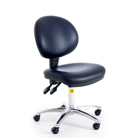 ESD Shell Back Chair Low Model 430mm 570mm With Castors Vinyl