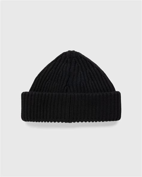 Stone Island Ribbed Wool Beanie Black Highsnobiety Shop