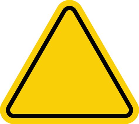 Blank Yellow Caution Sign