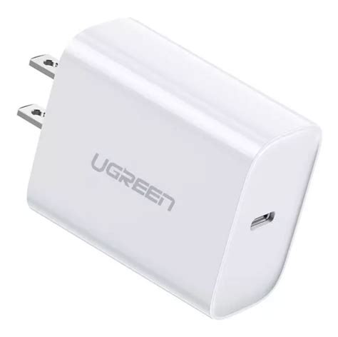 Cargador De Carga Rapida Ugreen 30 W Pd 30 Americano Usb C Color