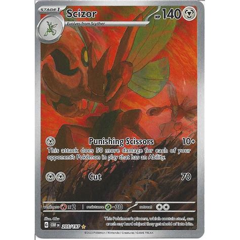 Pokemon Trading Card Game Scizor Illustration Rare Card