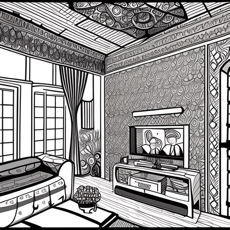 Interior House Cartoon Graphic · Creative Fabrica