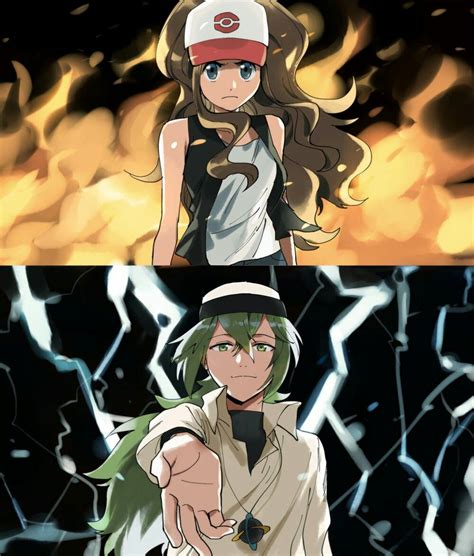 Love This Art Of Hilda And N Its Awesome 🙂 Pokémon Noir Et Blanc