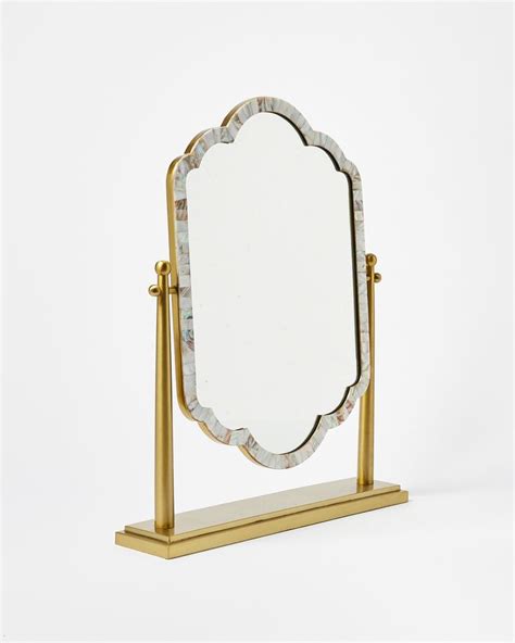 Mila Mother Of Pearl Dressing Table Mirror Oliver Bonas Mirror