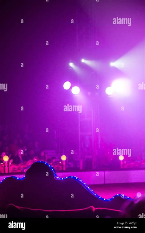 Lights on the stage in circus Stock Photo - Alamy