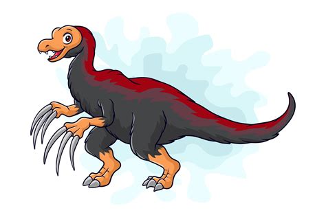 Cartoon dinosaur therizinosaurus on white background 19465215 Vector ...