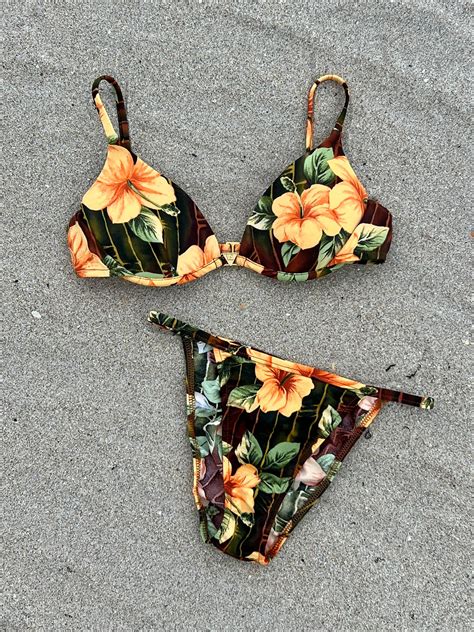 S Bikini Two Piece Bikini High Cut Bikini Vintage Bikini Set