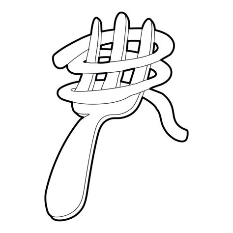 Fork icon, outline style 14738689 Vector Art at Vecteezy